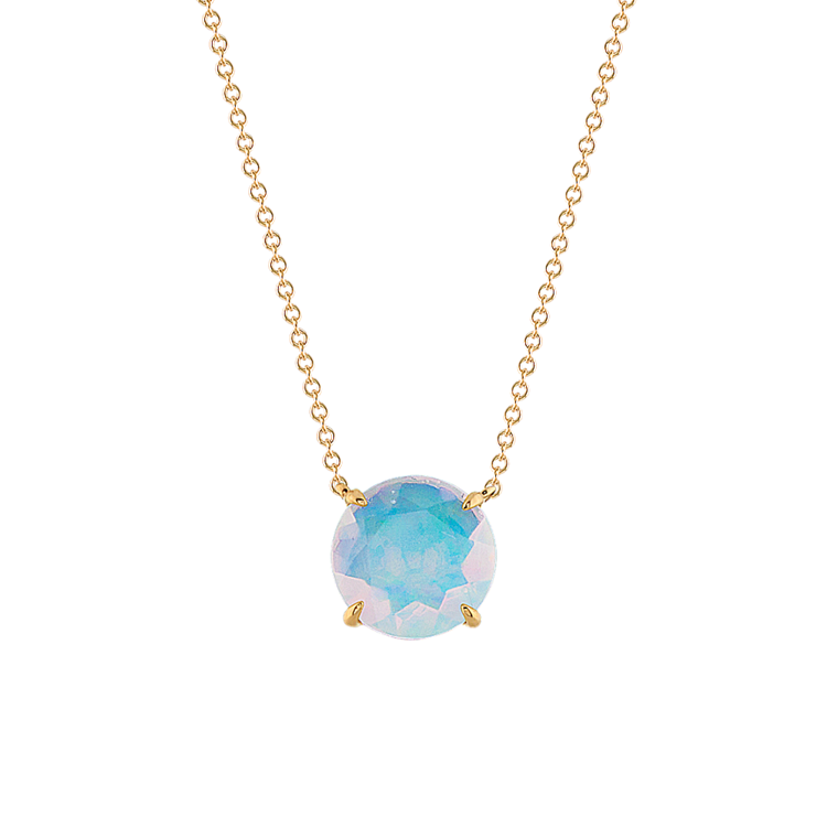 Mariana Natural Opal Pendant in 14K Yellow Gold (18 in)