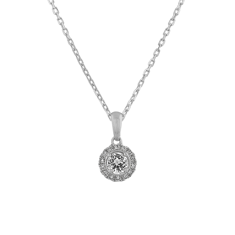 Paige White Natural Sapphire and Natural Diamond Pendant in Sterling Silver (20 in)