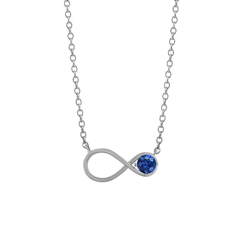 Personalized Infinity Necklace in 14k White Gold (18 in)