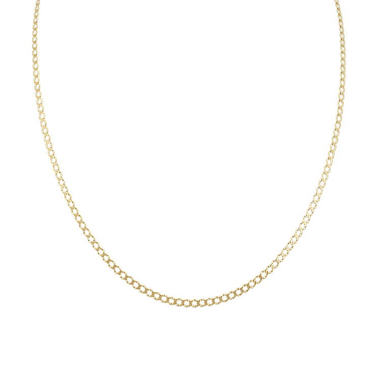 Rombo Curb Chain in 14k Yellow Gold (18 in)