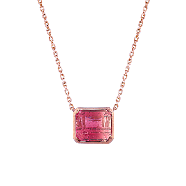 Natural Rose Tourmaline Necklace (20 in)