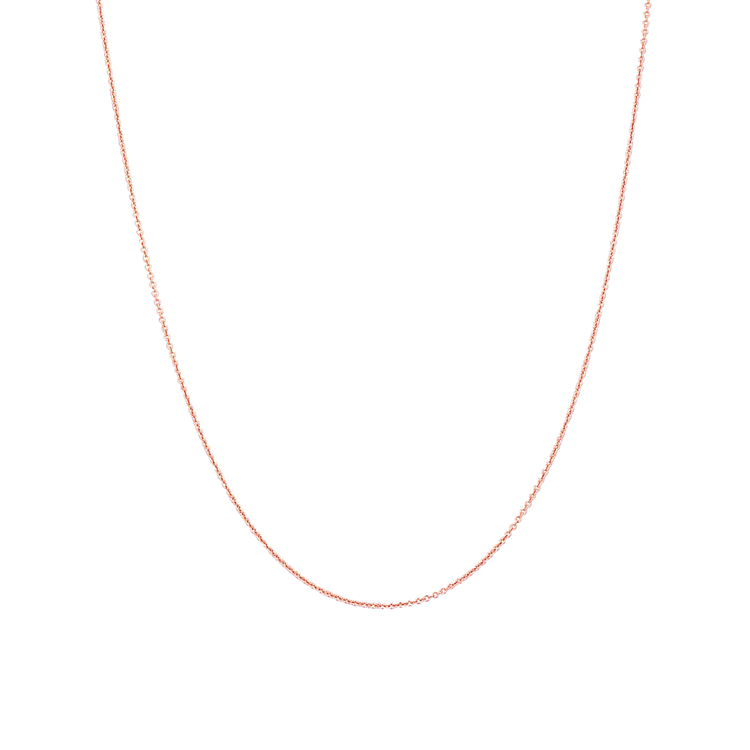 Round Cable Chain in 14k Rose Gold (18 in)