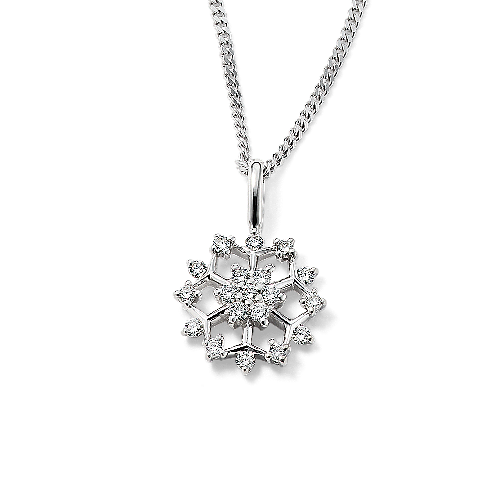 Snowflake Diamond Pendant (22 in)