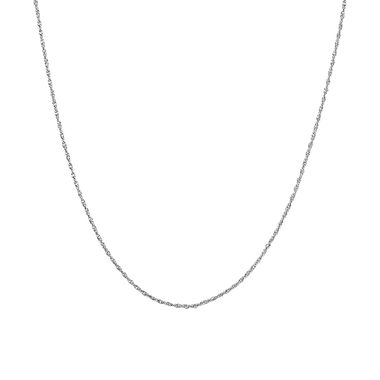 Sterling Silver Adjustable Singapore Chain (20 in)
