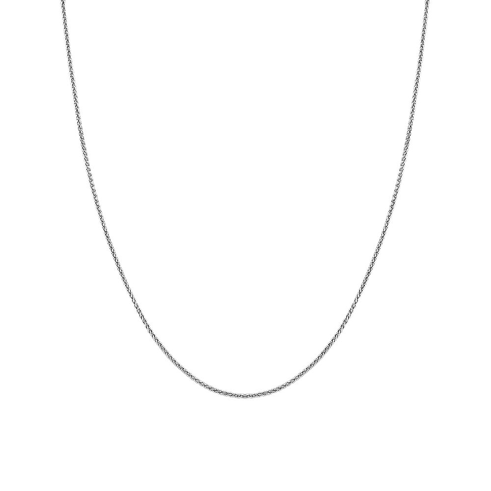 Sterling Silver Adjustable Wheat Chain (24 in)
