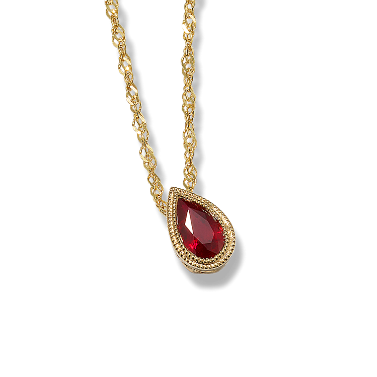 Natural ruby pendant necklace hotsell