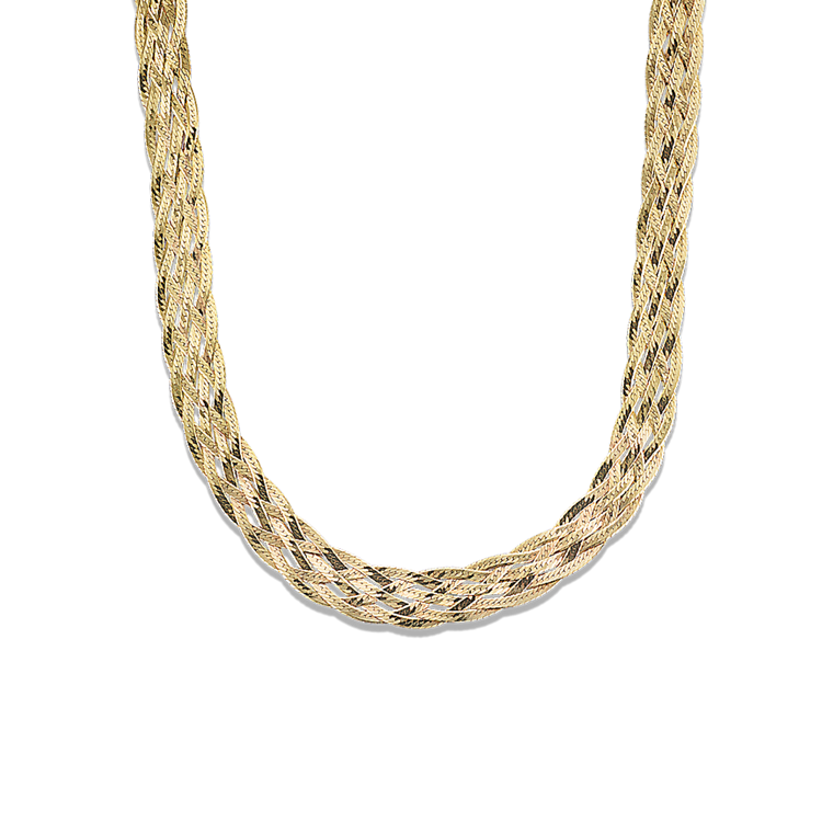 Livorno Woven Necklace in 14K Yellow Gold (18 in)