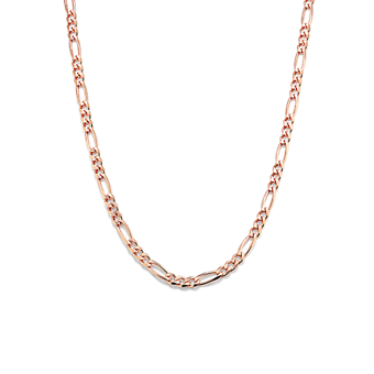 20'' 14K Rose Gold Vermeil Figaro Chain (6.5mm) | Shane Co. 20'' 14K Rose Gold Vermeil Figaro Chain (6.5mm) | Shane Co.