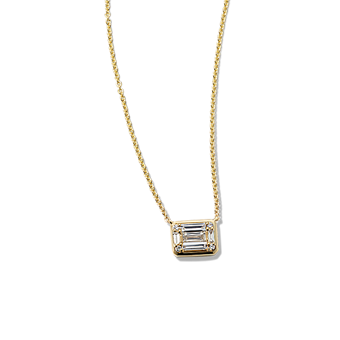 Baguette 0.15 tcw Diamond Cluster Pendant | Shane Co.