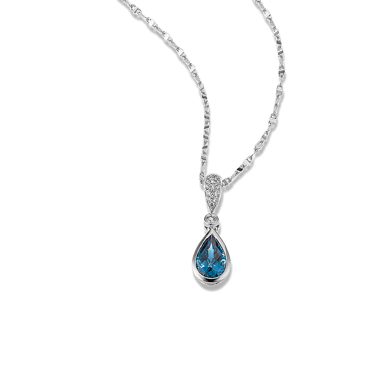 ☆TATIANA☆ Silver 925 Blue Radiance Necklace NZ2454 MUSINSA | TATIANA (Silver 925) Blue Radiance Necklace NZ2454