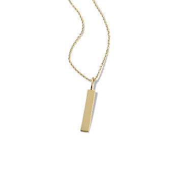 14K Yellow Gold Heart-Shaped T-Bar Necklace | Shane Co.