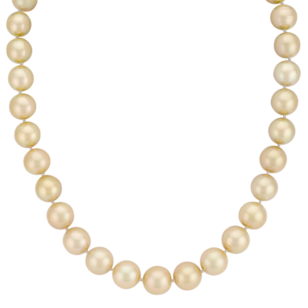 10-13mm Golden South Sea Cultured Pearl Strand (18 in)