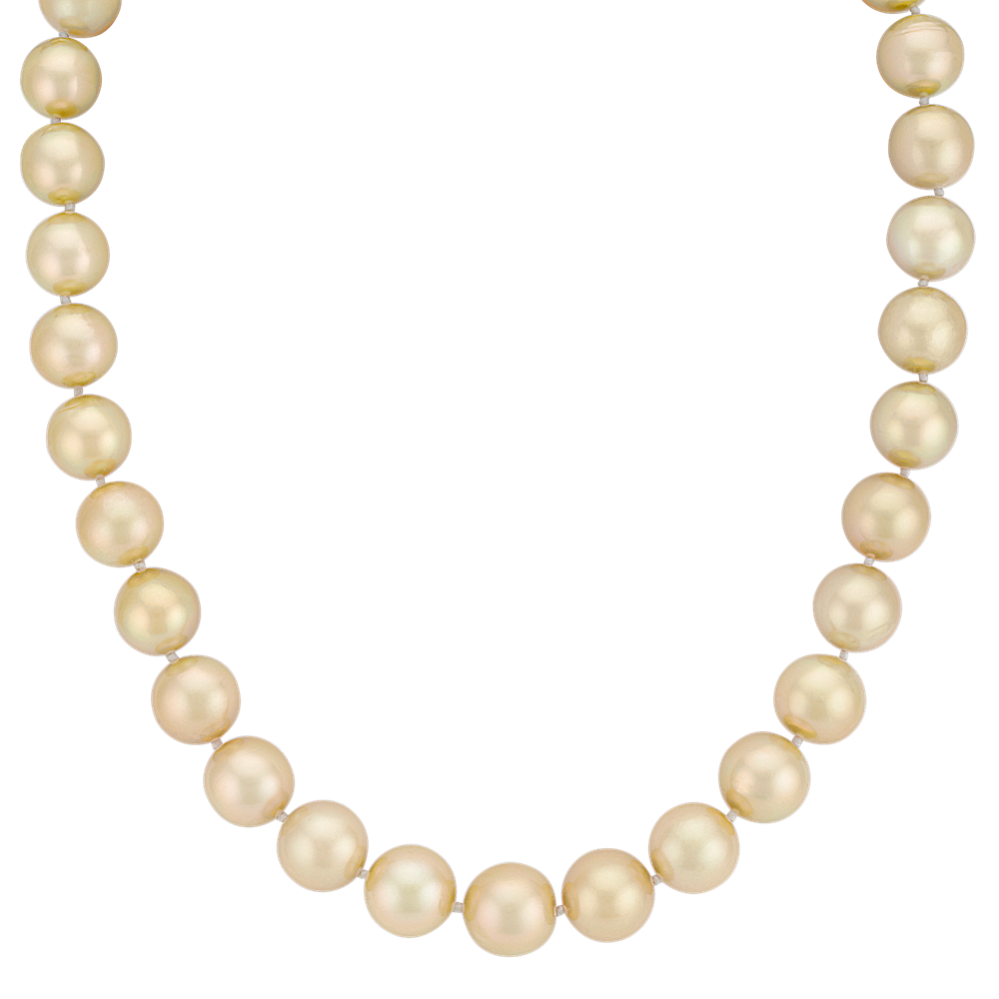 10-13mm Golden South Sea Cultured Pearl Strand (18'')