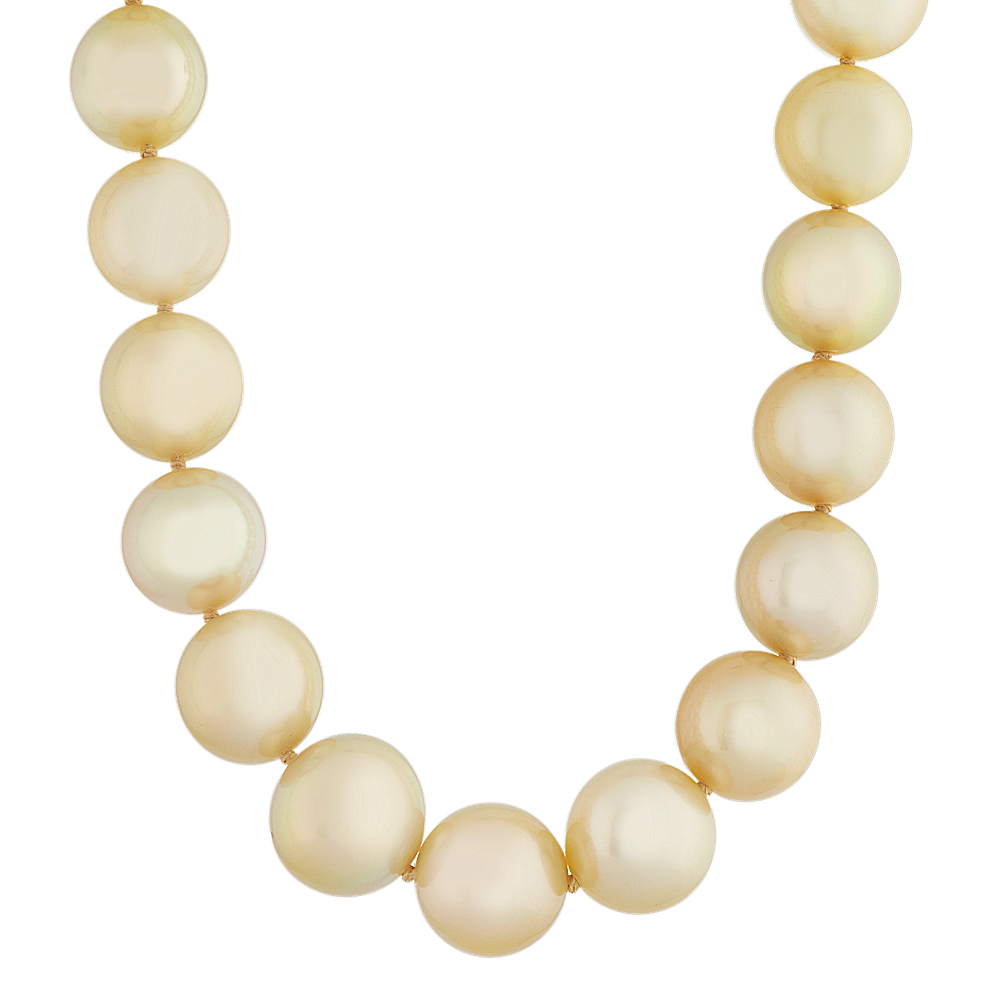 10mm Cultured Golden South Sea Pearl Strand (16in)