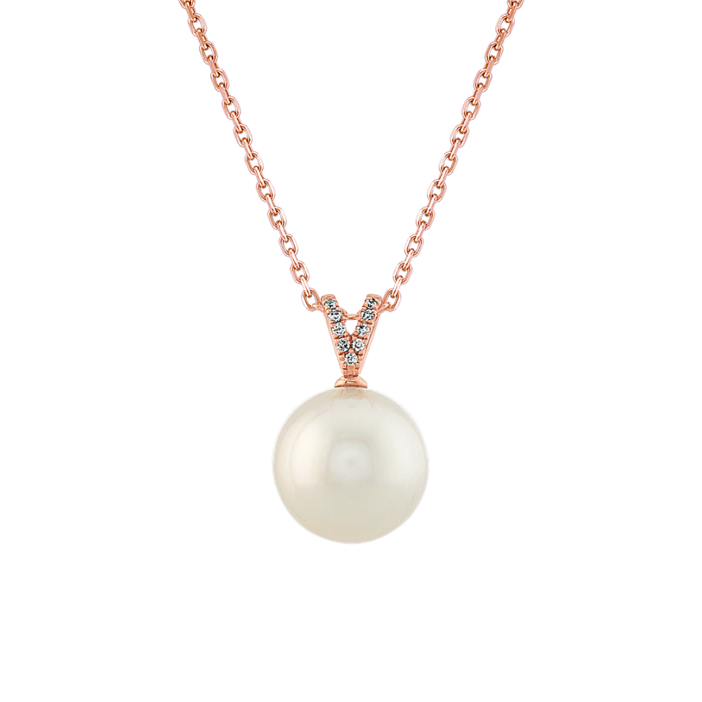 10mm South Sea Pearl Necklace in 14K Rose Gold (22 in)