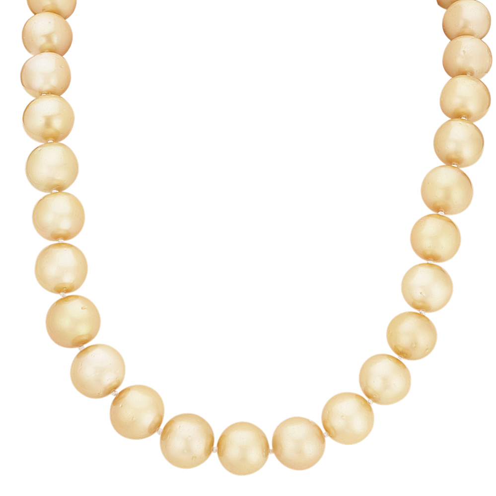 12-14mm Golden South Sea Cultured Pearls (18 in)