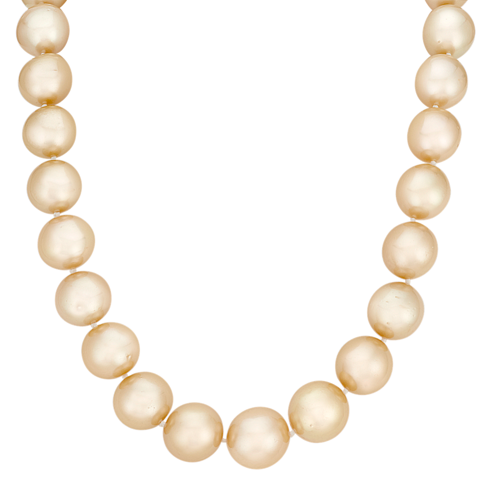 13-16mm Golden South Sea Cultured Pearl Strand (18'')