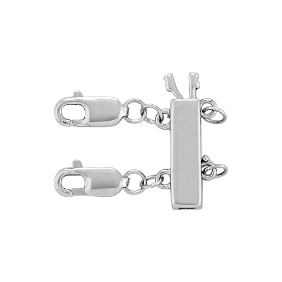 14K White Gold Two-Necklace Layering Clasp