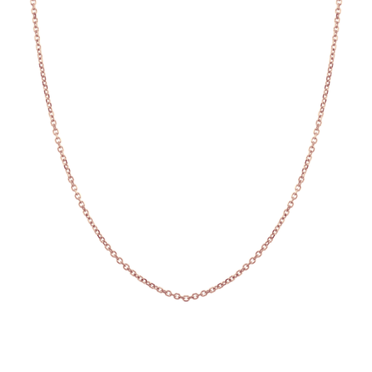 14k Rose Gold Adjustable Cable Chain (20 in)