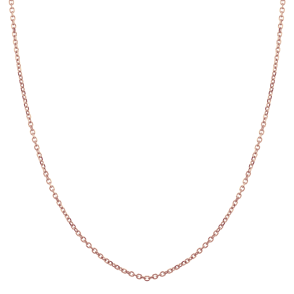14k Rose Gold Adjustable Cable Chain (20 in)