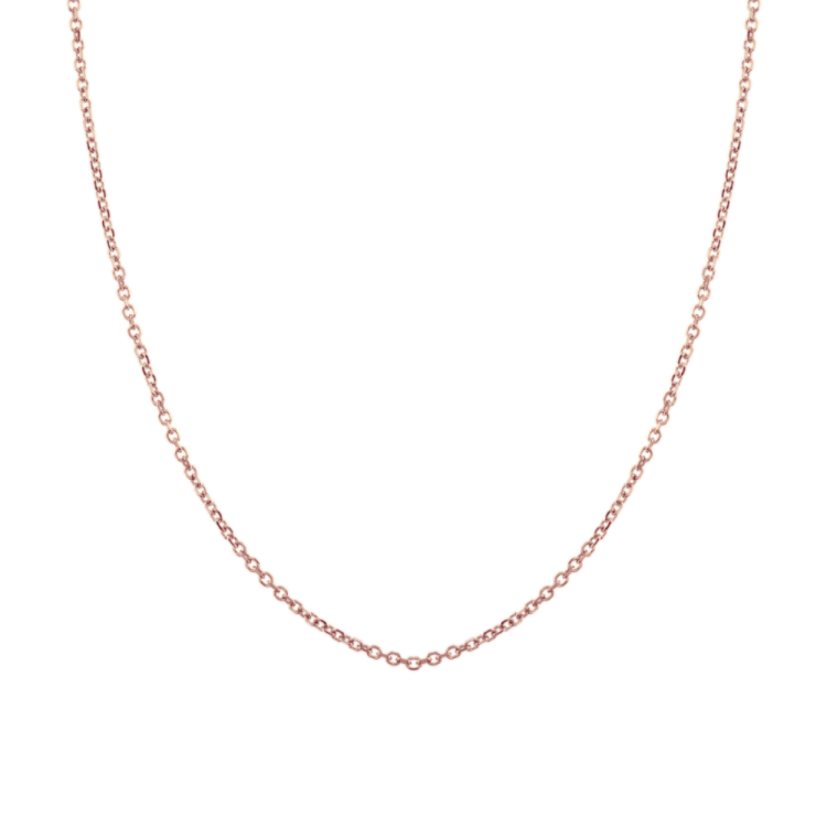 14k Rose Gold Adjustable Cable Chain (30 in)