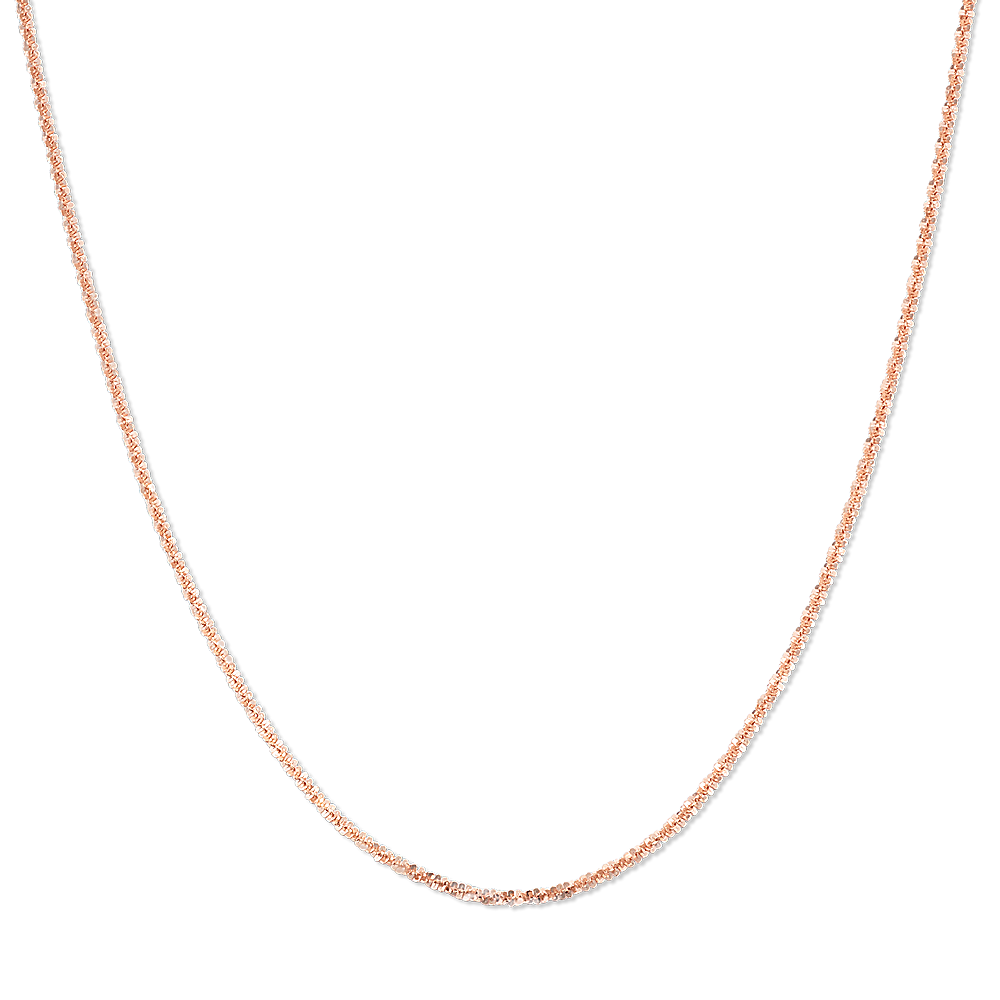 14k Rose Gold Adjustable Popcorn Chain 20 in Shane Co
