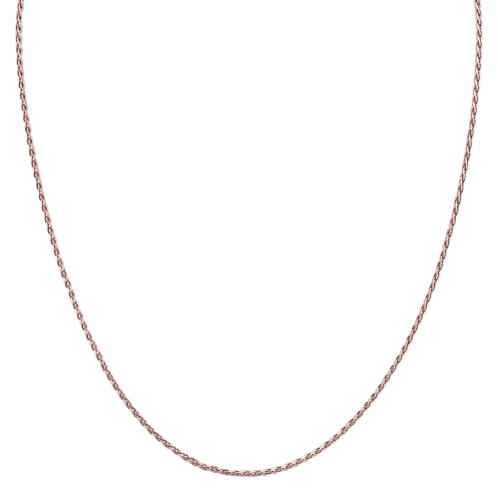 22'' 14K Gold Diamond-Cut Wheat Chain (1mm)