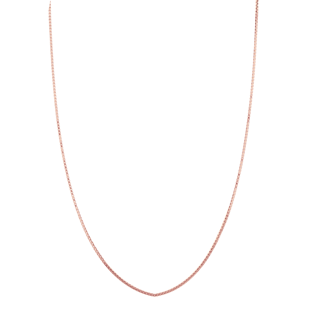 20in 14K Rose Gold Box Chain (0.6mm)