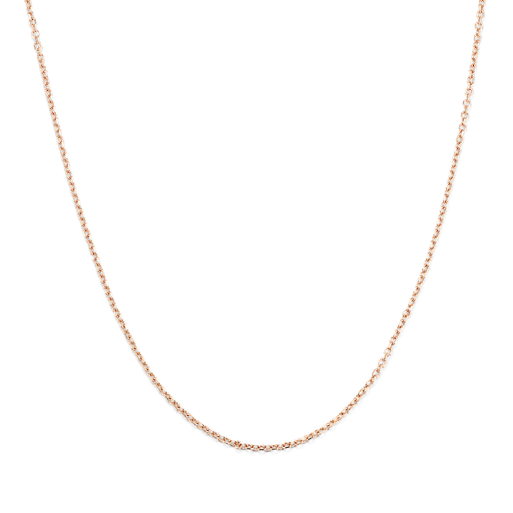 14k Rose Gold Diamond Cut Cable Chain (18 in)