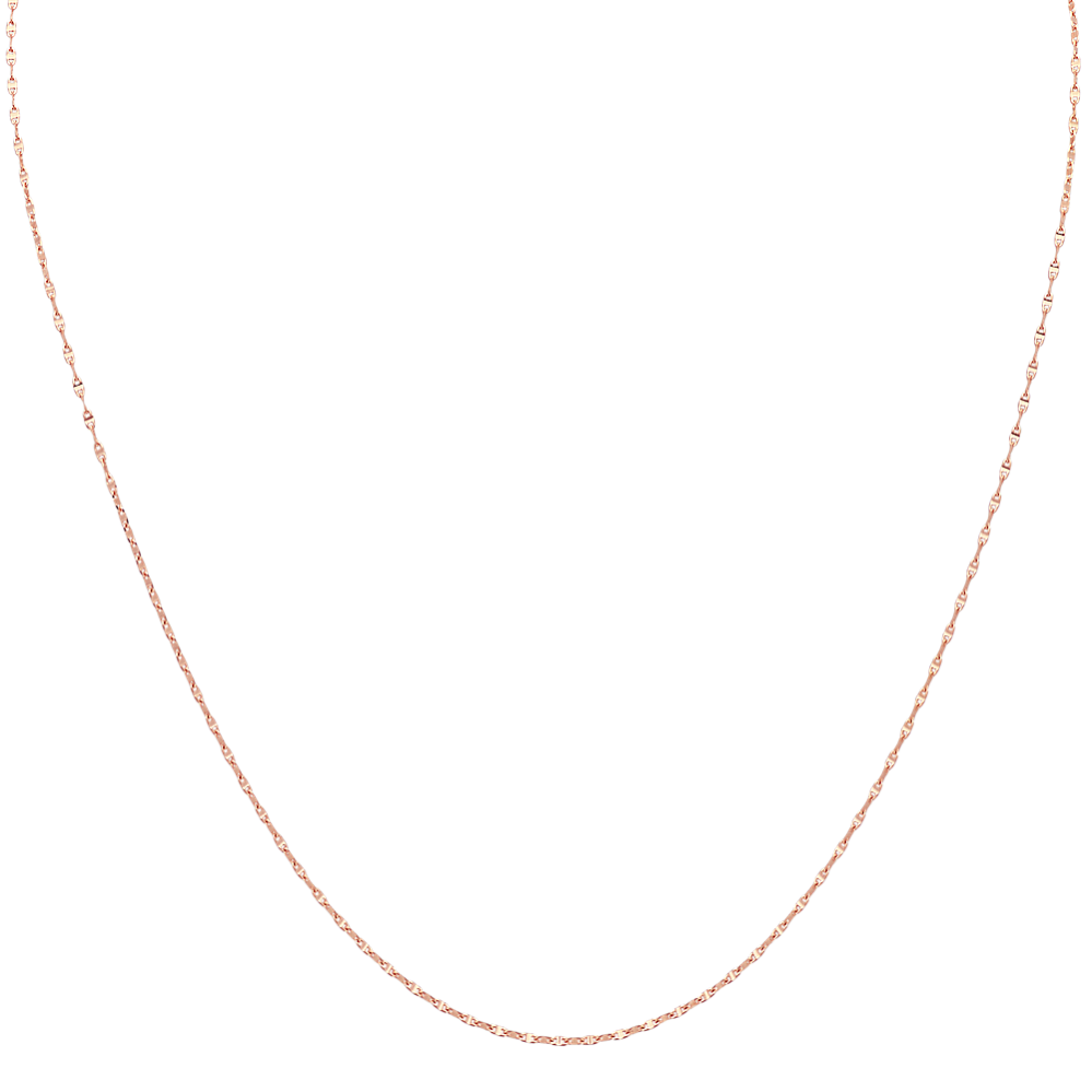 18in 14K Rose Gold Anchor Chain (1.4mm)