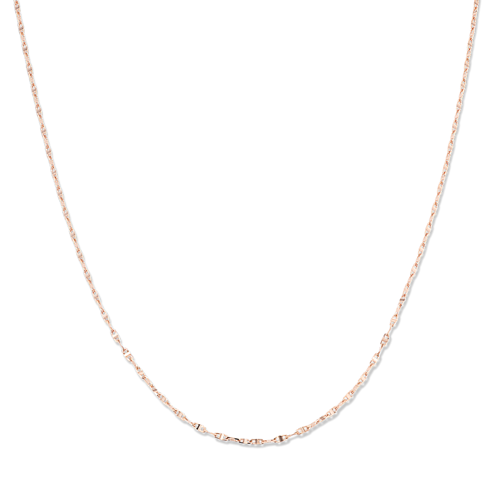 18'' 14K Rose Gold Anchor Chain (1.4mm)