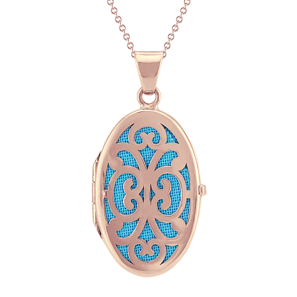 14k Rose Gold Locket (22 in)