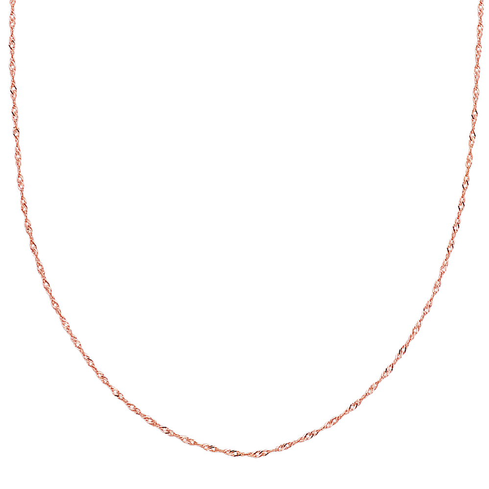 14k Rose Gold Singapore Chain (20 in)