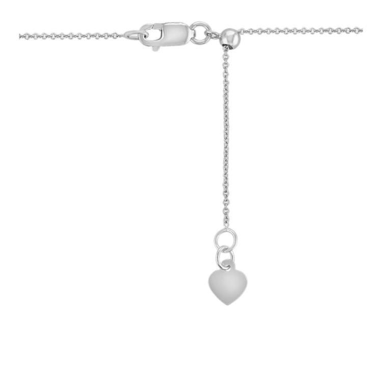 14k White Gold Adjustable Cable Chain (22 in)