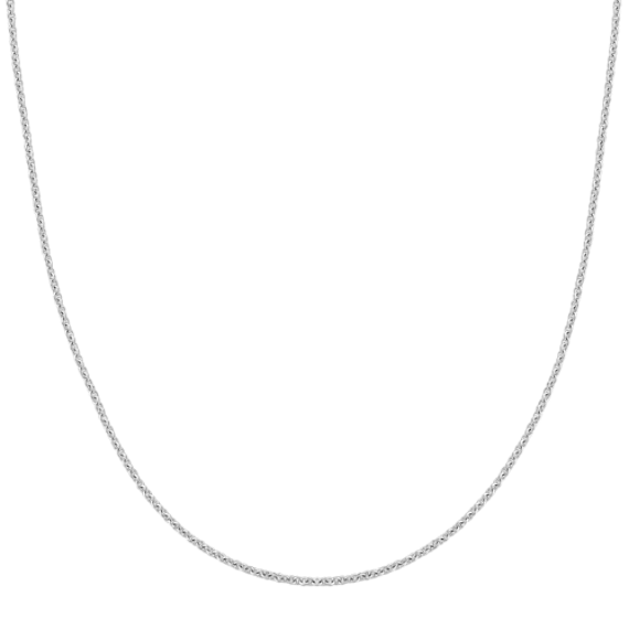 22'' 14K White Gold Cable Chain (0.95mm)
