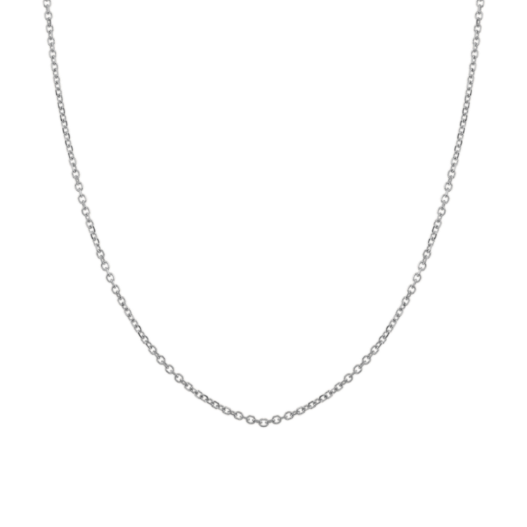 14k White Gold Adjustable Cable Chain (30 in)