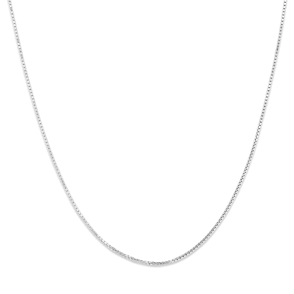 16in 14K White Gold Box Chain (0.6mm)