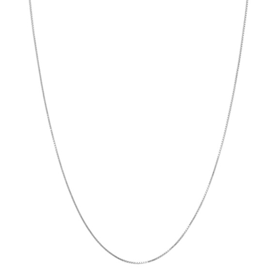 24 inch Mens 14k White Gold Box Chain