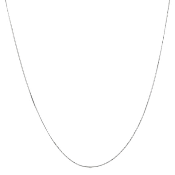 14k White Gold Curb Chain (22 in)