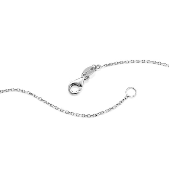 14k White Gold Diamond Cut Cable Chain (18 in) Shane Co.