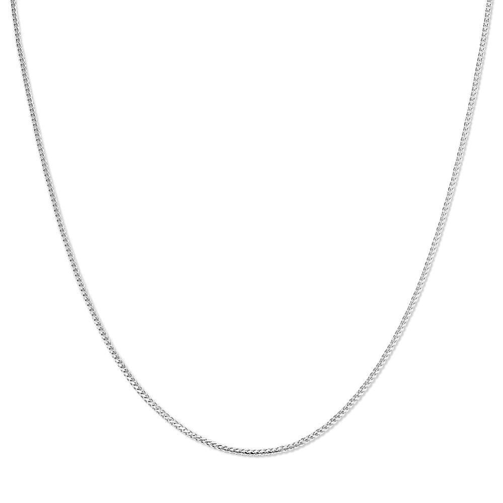 14k White Gold Diamond Cut Chain (18 in)