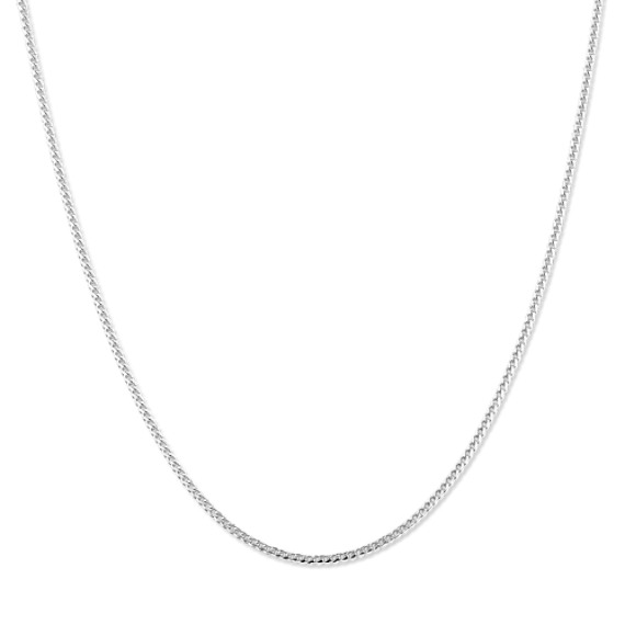 14k White Gold Diamond Cut Chain (22 in)