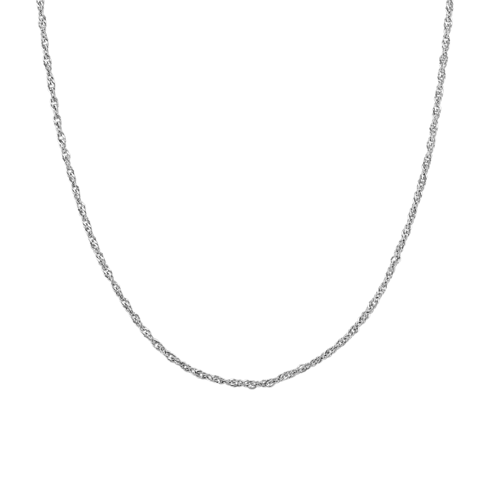 14k White Gold Singapore Chain (18 in)