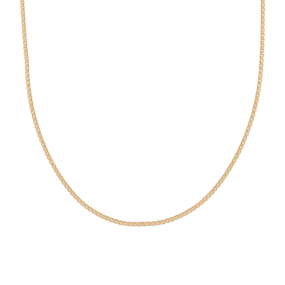 14k Yellow Gold Adjustable Box Chain (22 in)
