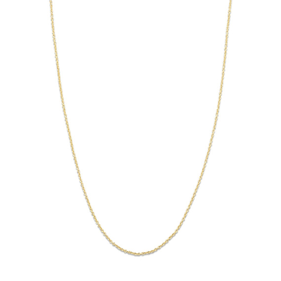 14k Yellow Gold Adjustable Cable Chain (22 in)