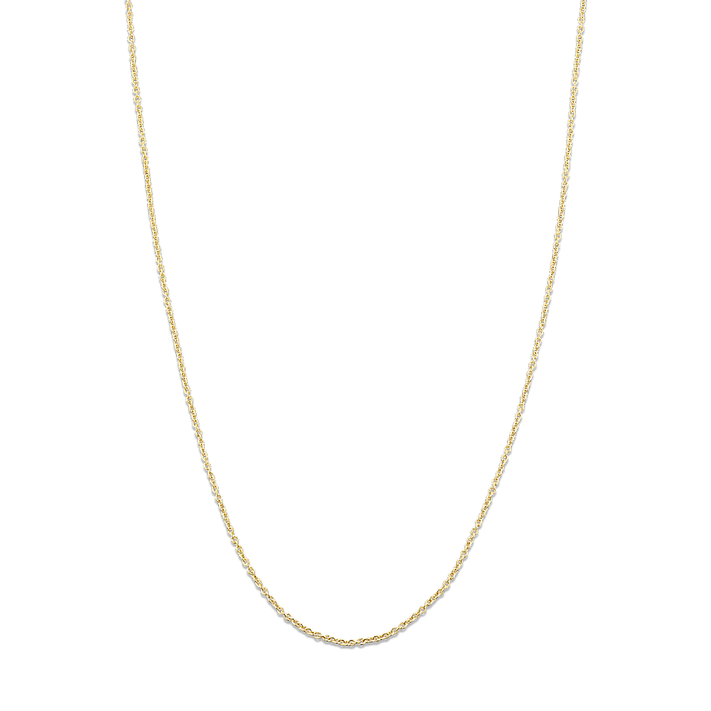 22in 14K Yellow Gold Cable Chain (0.95mm)