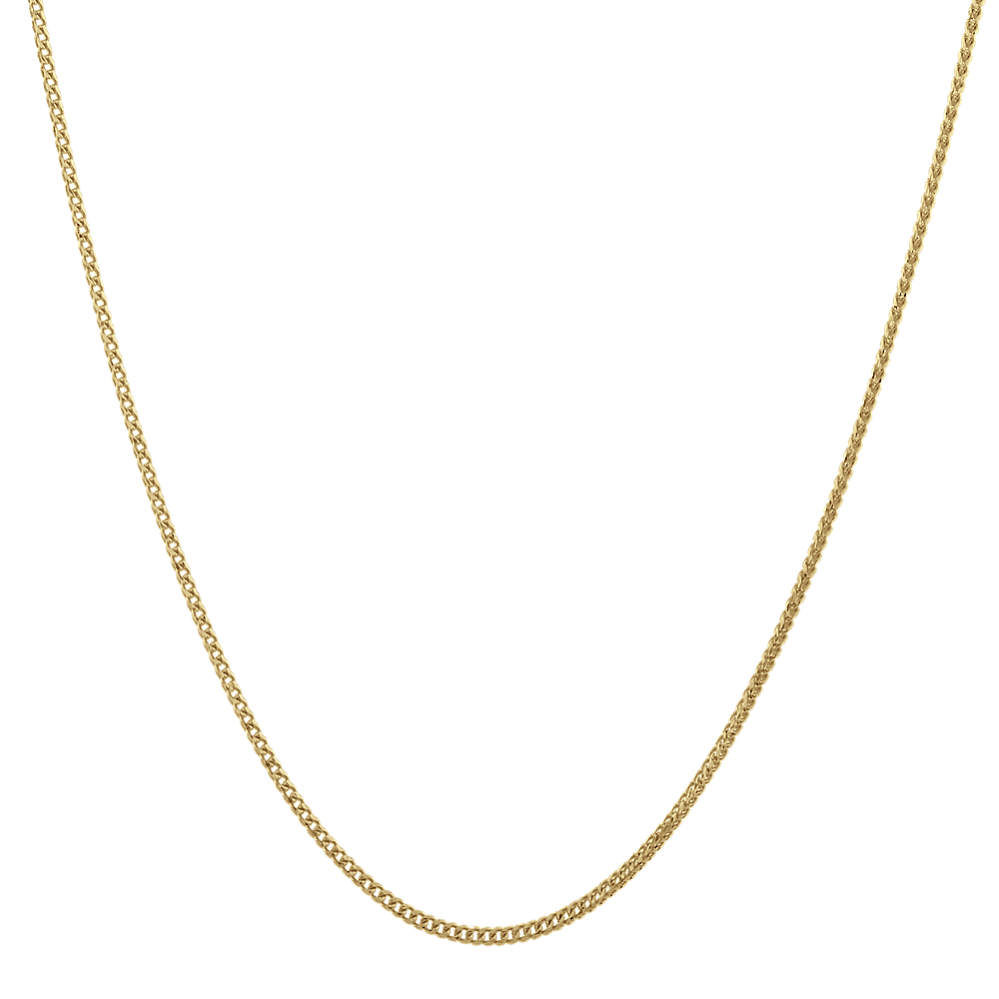 22'' 14k Gold Diamond-Cut Franco Chain (1mm)