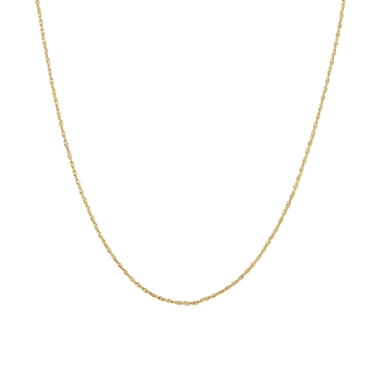 14k Yellow Gold Adjustable Singapore Chain (24 in)