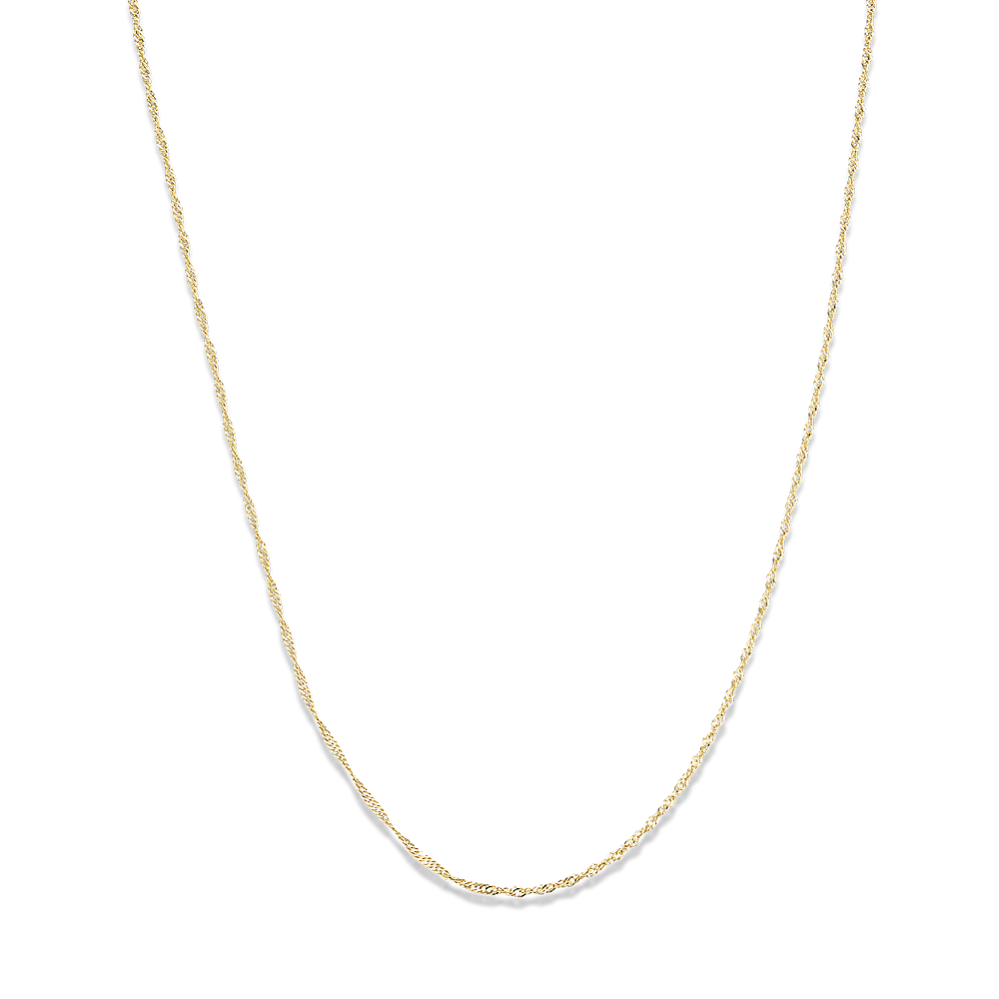 24'' 14K Yellow Gold Singapore Chain (1mm)