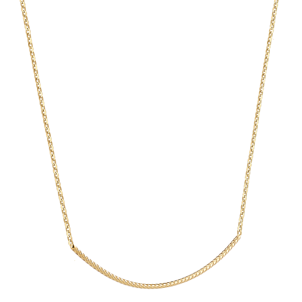 14k Yellow Gold Bar Necklace (18 in)